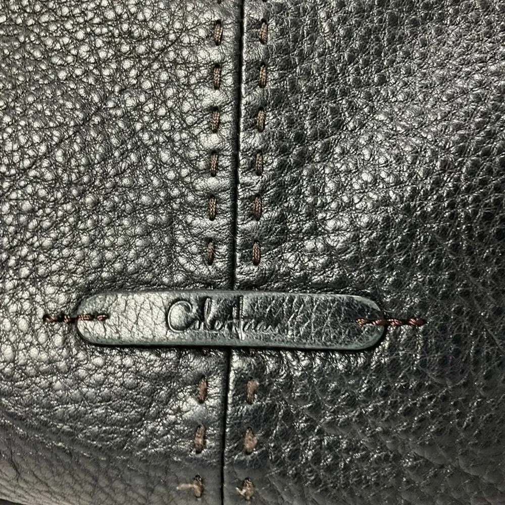 COLE HAAN Black Leather Hobo Shoulder Bag